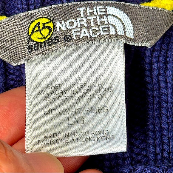 The North Face Men’s Navy Blue Color 55% Acrylic 45% Cotton Chunky Large Sweater - Picture 7 of 15